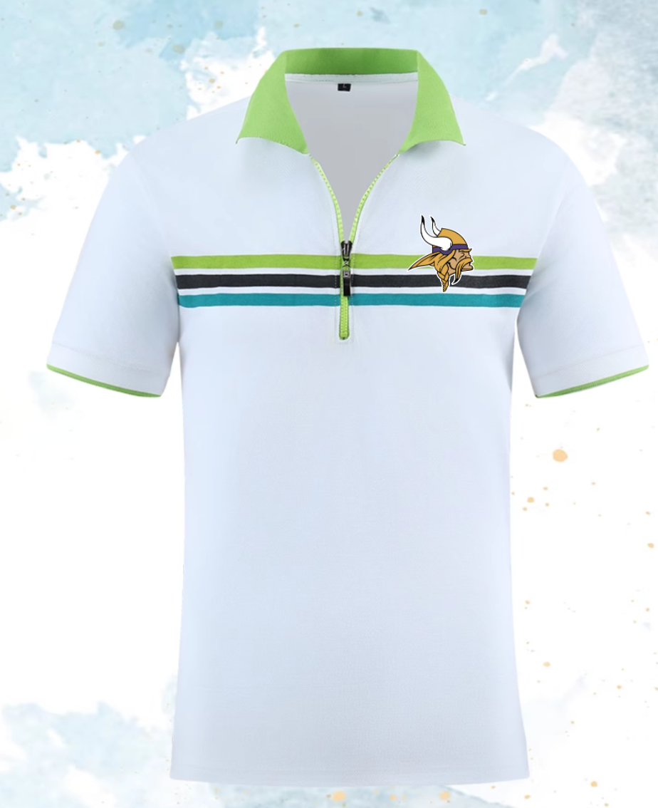 Minnesota Vikings white style Men 2025 NFL polo T shirt